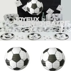 Hot Boule Lanterne En Papier Foot 30Cm X 2 Pi Ces Theme Deco Football
