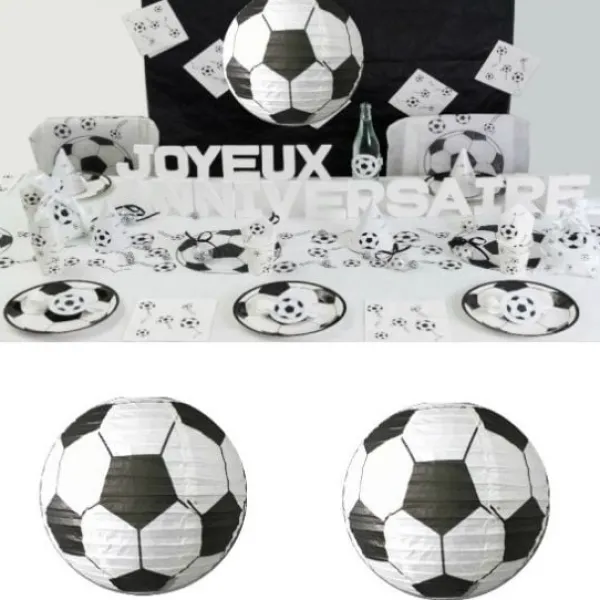 Hot Boule Lanterne En Papier Foot 30Cm X 2 Pi Ces Theme Deco Football