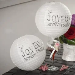Boule Lanterne En Papier Joyeux Anniversaire X 2 Pi Ces Theme Joyeux Anniversaire