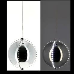 Badaboum Boule Lumineuse Digital Argent 72 Led Blanc Froid