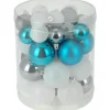 Badaboum Boules De Noel Bleu/Argent/Blanc X40 Outlet