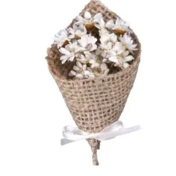 Hot Boutonni Re Avec Jute Et Fleurs Blanches Theme Jute