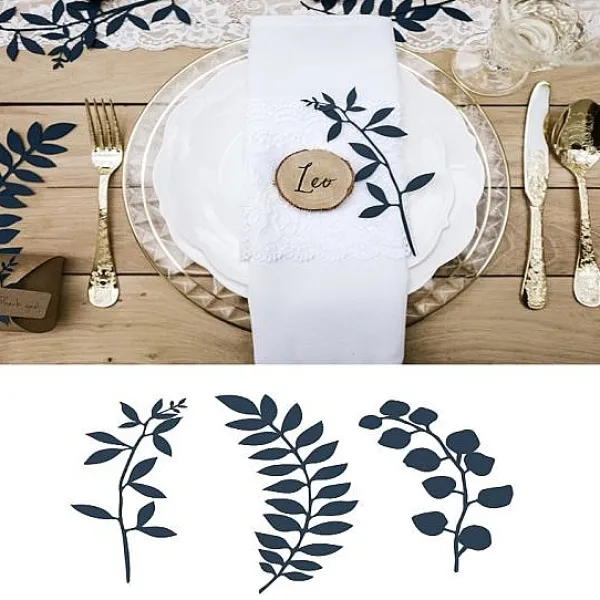 Badaboum Branche Décorative Bleu Marine X 9 Pi Ces