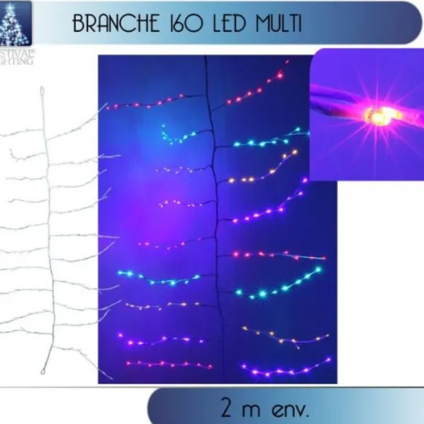 Badaboum Branche Lumineuse De Noel 160 Led Multicolore Sale