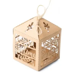 Hot Cage A Papier Bapt Me Kraft X 10 Pi Ces Theme Bapteme