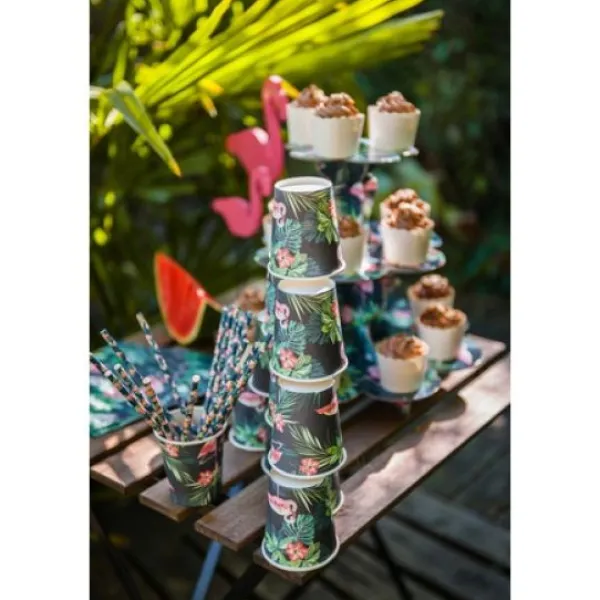 Online Cakes Cup Tropical X 25 Pi Ces Theme Joyeux Anniversaire