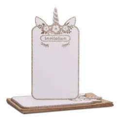 Outlet Cartes D'Invitation Licorne X 8 Pi Ces Theme Licorne
