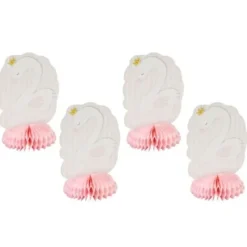 Discount Centre De Table Baby Shower Cygne Rose X 4 Pi Ces Theme D Co Baby Shower