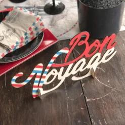 Badaboum Centre De Table Bon Voyage En Bois 30 Cm