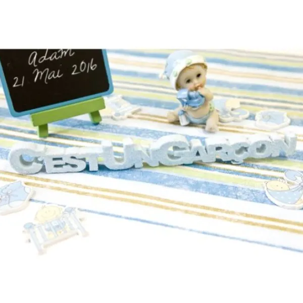 Sale Centre De Table C'Est Un Gar On Bleu Ciel Theme Gender Reveal