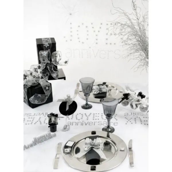 Best Centre De Table Joyeux Anniversaire Paillet Argent Theme Joyeux Anniversaire