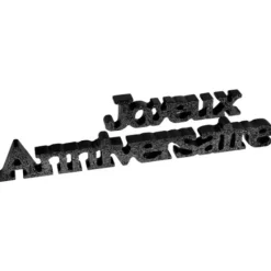 Clearance Centre De Table Joyeux Anniversaire Paillet Noir Theme Joyeux Anniversaire