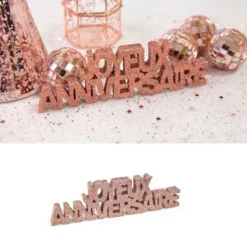 Outlet Centre De Table Joyeux Anniversaire Paillet Rose Gold Theme Joyeux Anniversaire