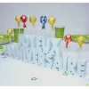 Best Centre De Table Joyeux Anniversaire En Bois Blanc Theme Joyeux Anniversaire
