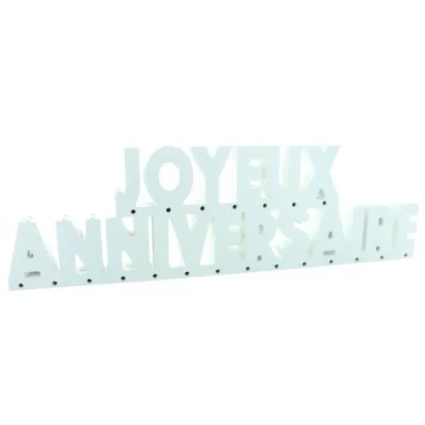 Best Centre De Table Joyeux Anniversaire En Bois Blanc Theme Joyeux Anniversaire