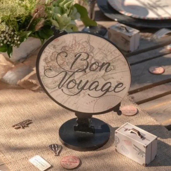 Badaboum Centre De Table Mappemonde Sur Socle