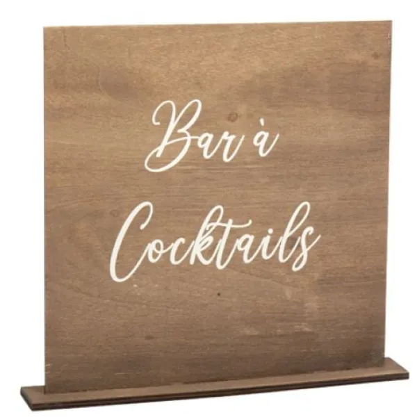 Badaboum Centre De Table Pancarte Bar A Cocktails