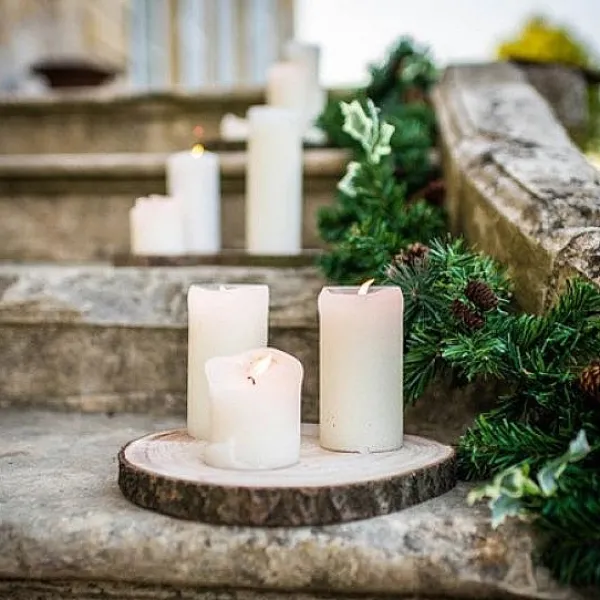 Badaboum Centre De Table Rondin De Bois 20Cm