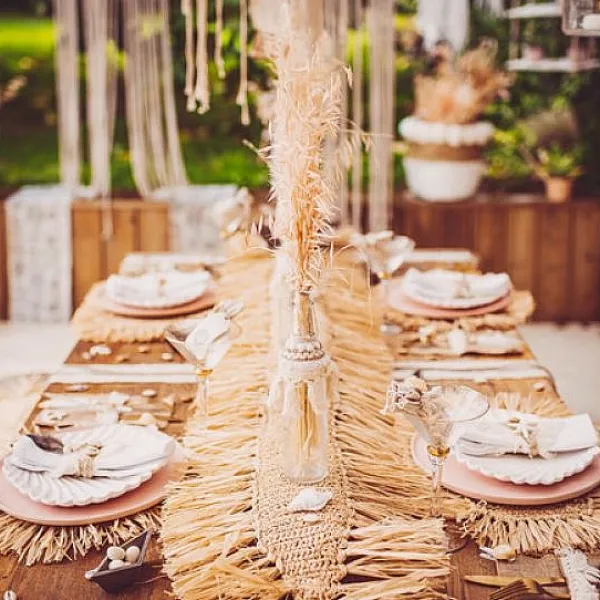 Badaboum Chemin De Table Bali Raphia Naturel Clearance