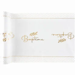 Sale Chemin De Table Bapt Me Or 29 Cm X 3 M Tres Theme Bapteme
