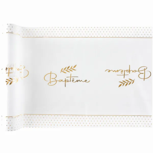 Sale Chemin De Table Bapt Me Or 29 Cm X 3 M Tres Theme Bapteme
