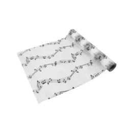 Badaboum Chemin De Table Blanc Note De Musique