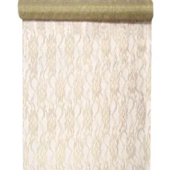 Sale Chemin De Table Dentelle Lurex Or Theme Dentelle