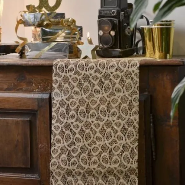 Outlet Chemin De Table Dentelle Cuivre Theme Dentelle