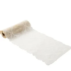 Chemin De Table Dentelle Le Parfait Blanc Theme Dentelle