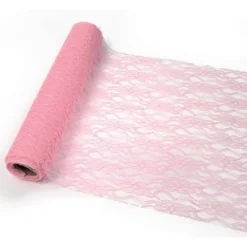 Discount Chemin De Table Dentelle R Tro Rose Theme Dentelle