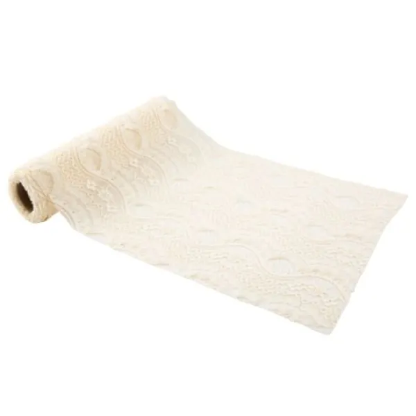 Best Chemin De Table Dentelle Et Franges Ivoire Theme Dentelle