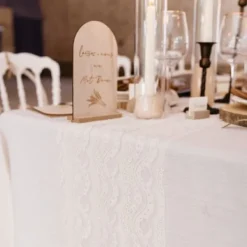 Best Chemin De Table Dentelle Et Franges Ivoire Theme Dentelle