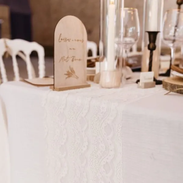 Best Chemin De Table Dentelle Et Franges Ivoire Theme Dentelle