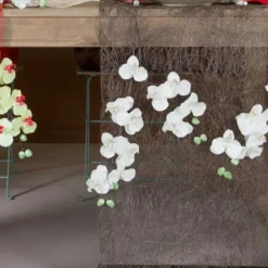 Badaboum Chemin De Table En Abaca Chocolat 30Cm New