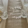 Badaboum Chemin De Table En Jute Just Married Discount