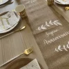 Chemin De Table En Jute Joyeux Anniversaire Theme Joyeux Anniversaire