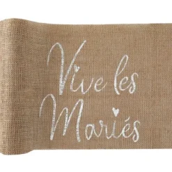 Sale Chemin De Table En Jute Vive Les Mari S Theme Jute