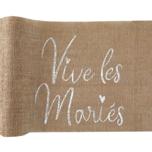 Sale Chemin De Table En Jute Vive Les Mari S Theme Jute