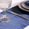 Badaboum Chemin De Table En Satin Bleu Marine 36Cm X 9 M Tres Outlet