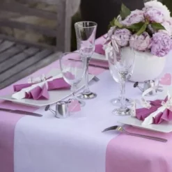 Badaboum Chemin De Table En Tissu Intiss Blanc 30Cm X 10M