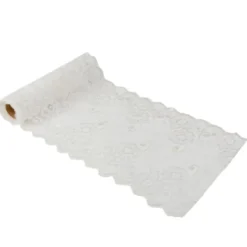 Outlet Chemin De Table Fleurie Dentelle Blanche Theme Dentelle