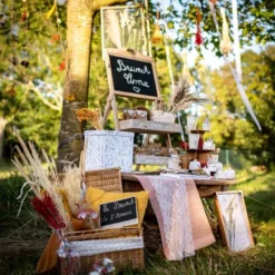Outlet Chemin De Table Fleurie Dentelle Blanche Theme Dentelle