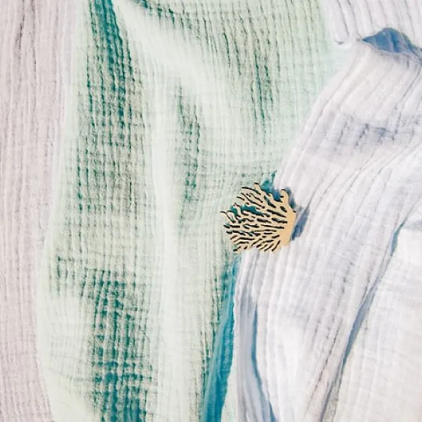 Badaboum Chemin De Table Gaze De Coton Bleu Ciel Hot