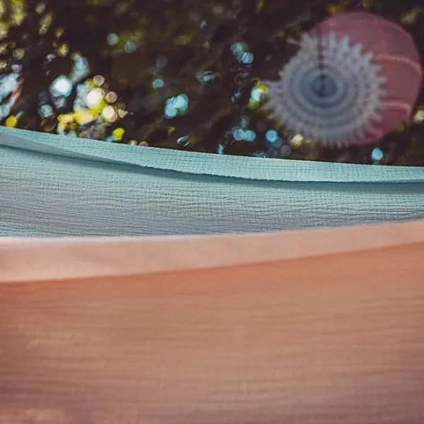 Badaboum Chemin De Table Gaze De Coton Bleu Ciel Hot