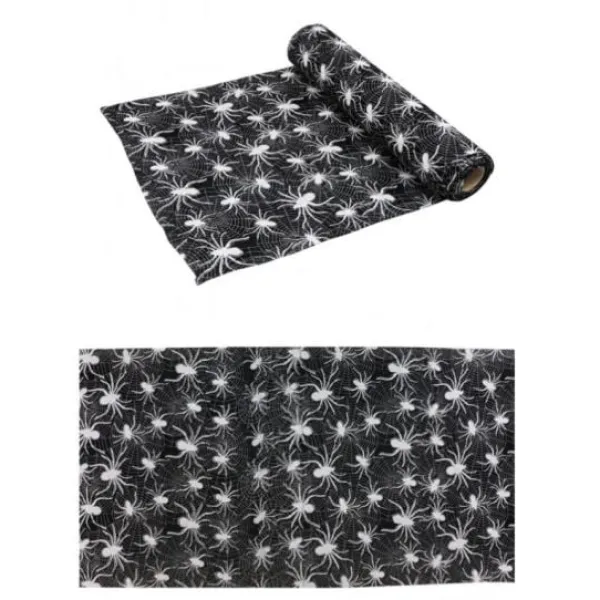 Online Chemin De Table Jute Araign Es Blanc Et Argent Paillette 28 Cm X 3 M Theme Jute