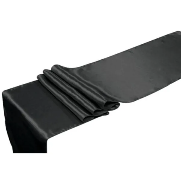 Discount Chemin De Table Mariage En Satin Noir 36Cm X 9 M Tres Theme Cinema