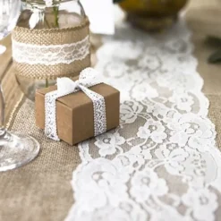 Best Chemin De Table Mariage Jute Et Dentelle Theme Dentelle