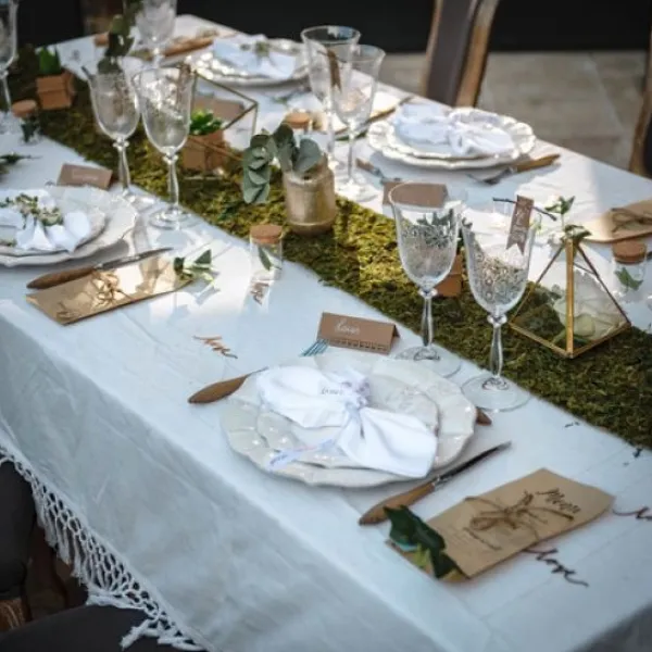 Best Chemin De Table Mousse Sur Jute 20Cm Theme Jute