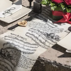 Badaboum Chemin De Table Musique Romantique Coton