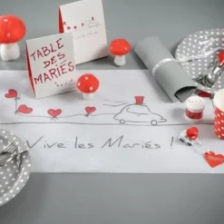 Badaboum Chemin De Table Vive Les Mari S Pas Cher